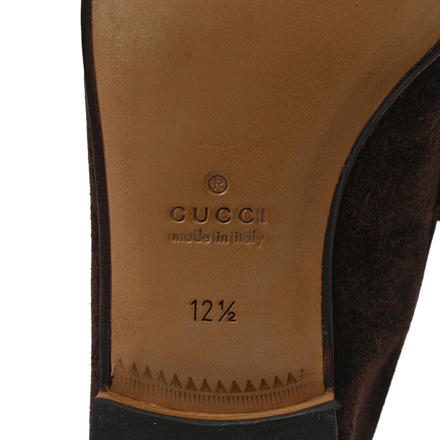 Gucci Suede Mens Horsebit Loafers 12.5 Testa di Moro 6 of 9