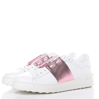Valentino Garavani Calfskin Rockstud Open Sneakers 40 White Giacinto 3 of 9