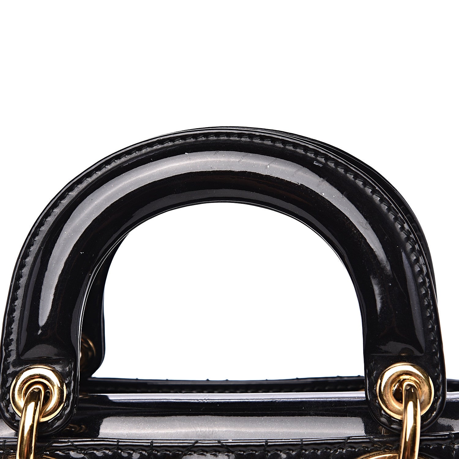 Christian Dior Patent Cannage Mini Lady Dior Black 9 of 11