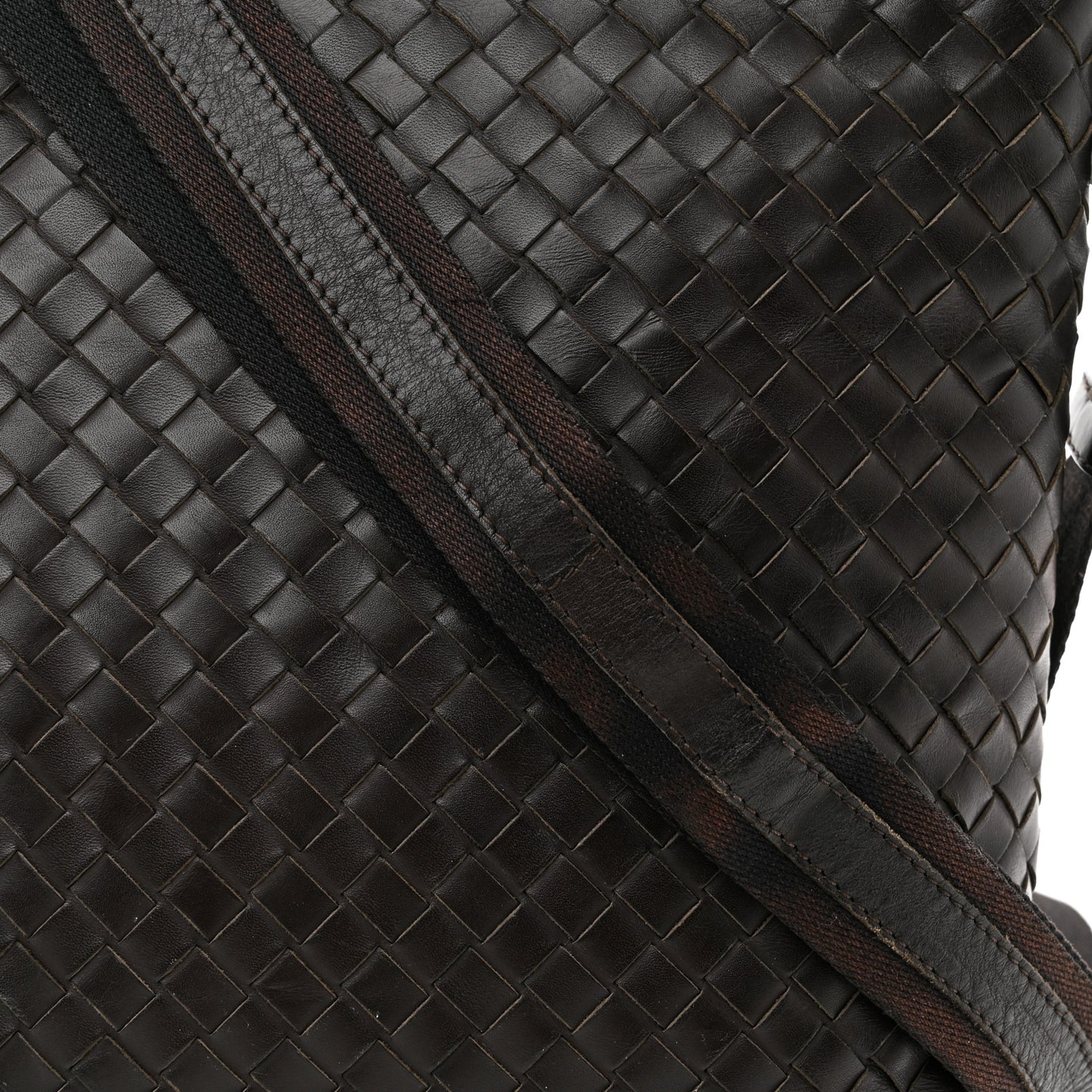 Nappa Intrecciato VN Crossbody Messenger Bag Ebano