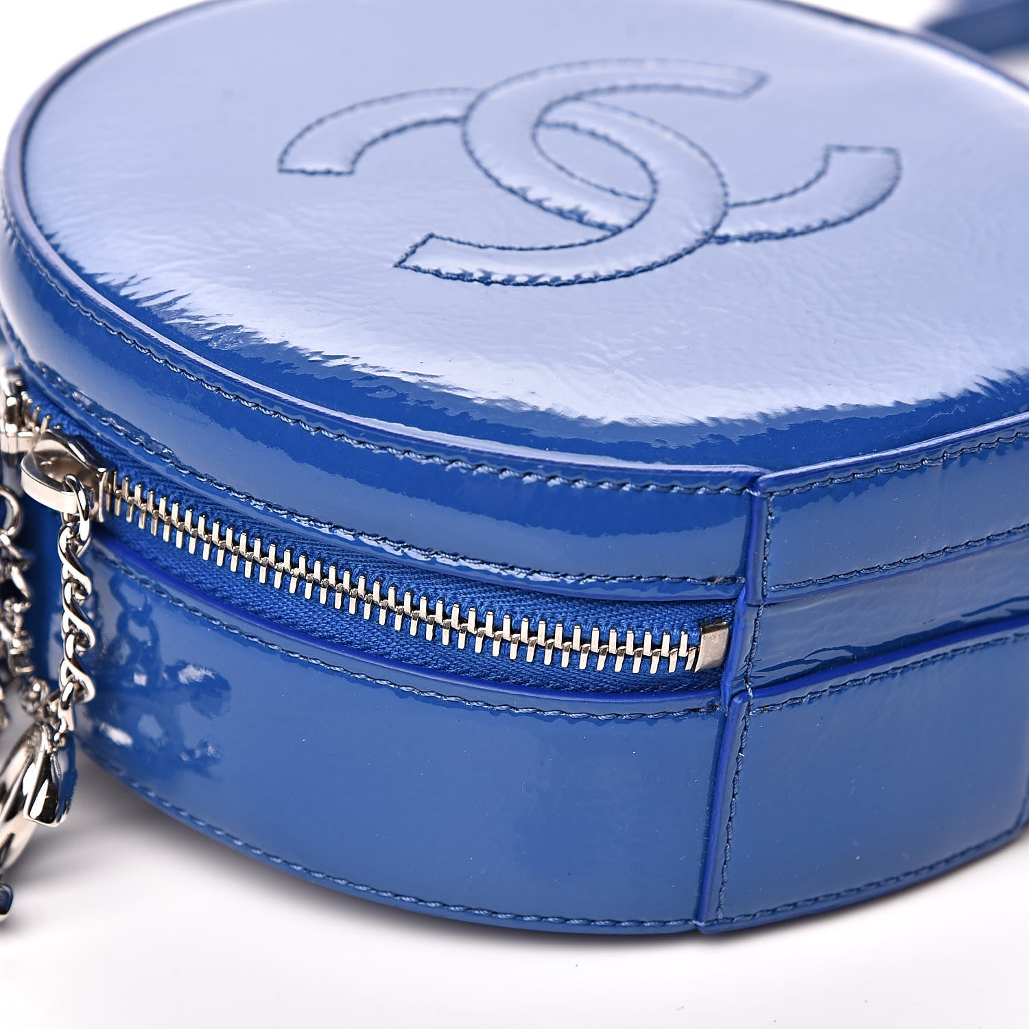 Chanel Patent Round As Earth Evening Bag Blue 9 of 10