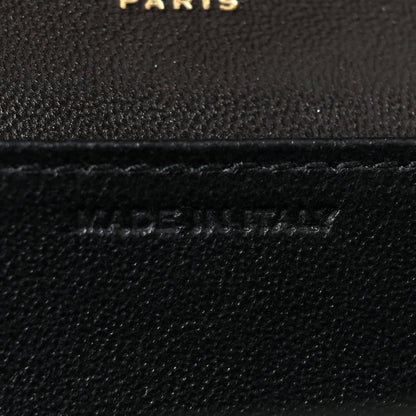 Saint Laurent Calfskin Crocodile Embossed Monogram Uptown Chain Wallet Fondente 8 of 13
