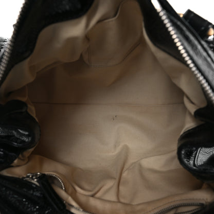 Chloe Crinkled Patent Medium Paddington Satchel Black 5 of 9