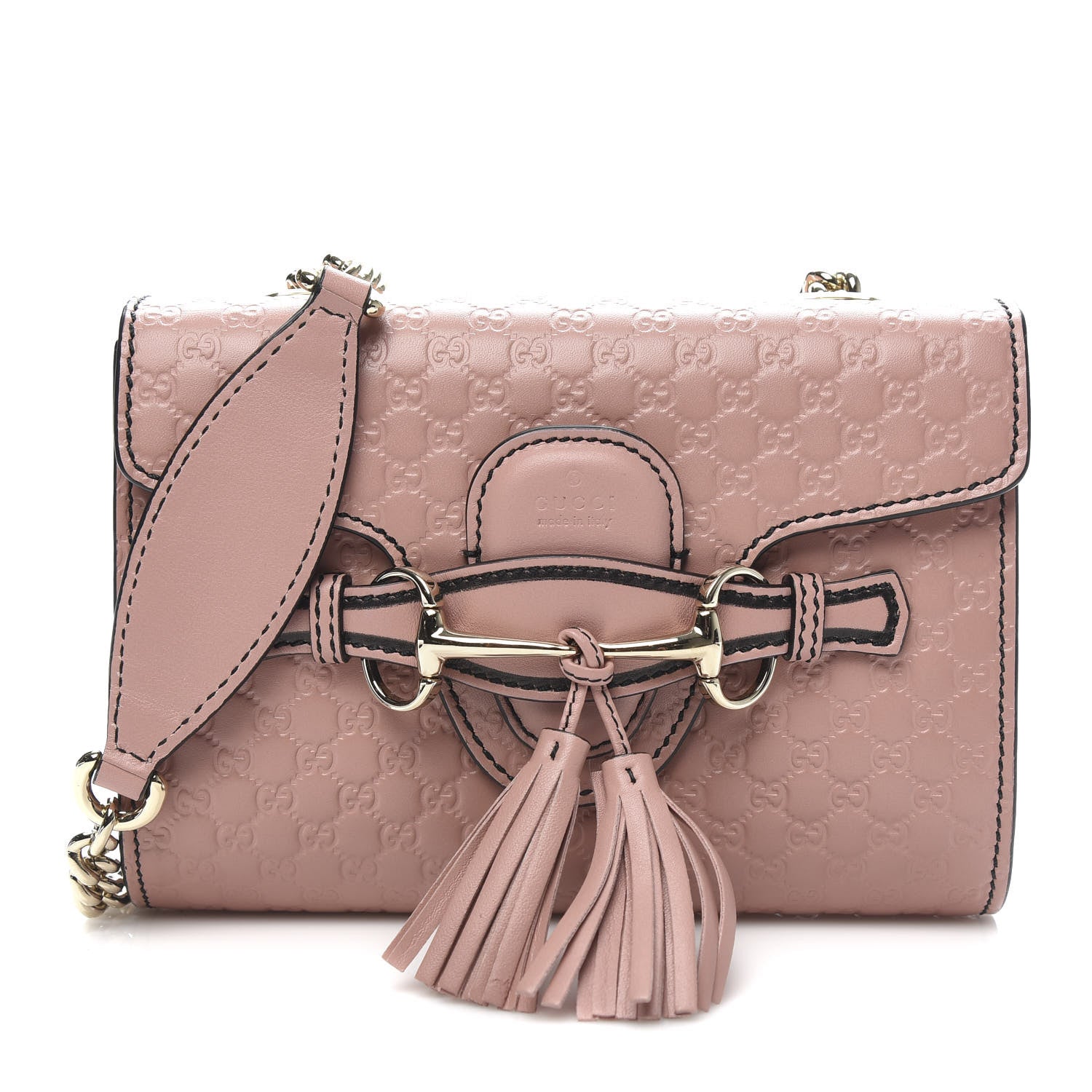 Gucci Microguccissima Mini Emily Shoulder Bag Soft Pink 1 of 10