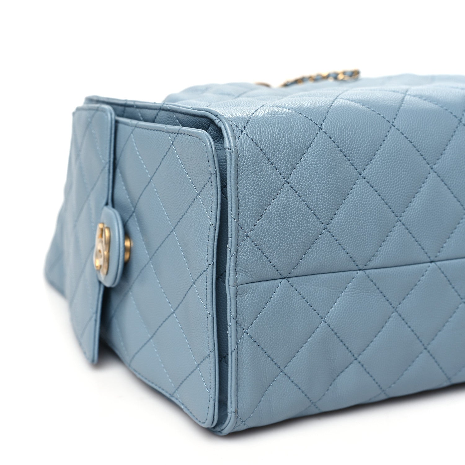 Chanel Caviar Quilted Medium Chanel 25 Handbag Blue 10 of 11