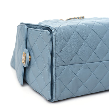 Chanel Caviar Quilted Medium Chanel 25 Handbag Blue 10 of 11