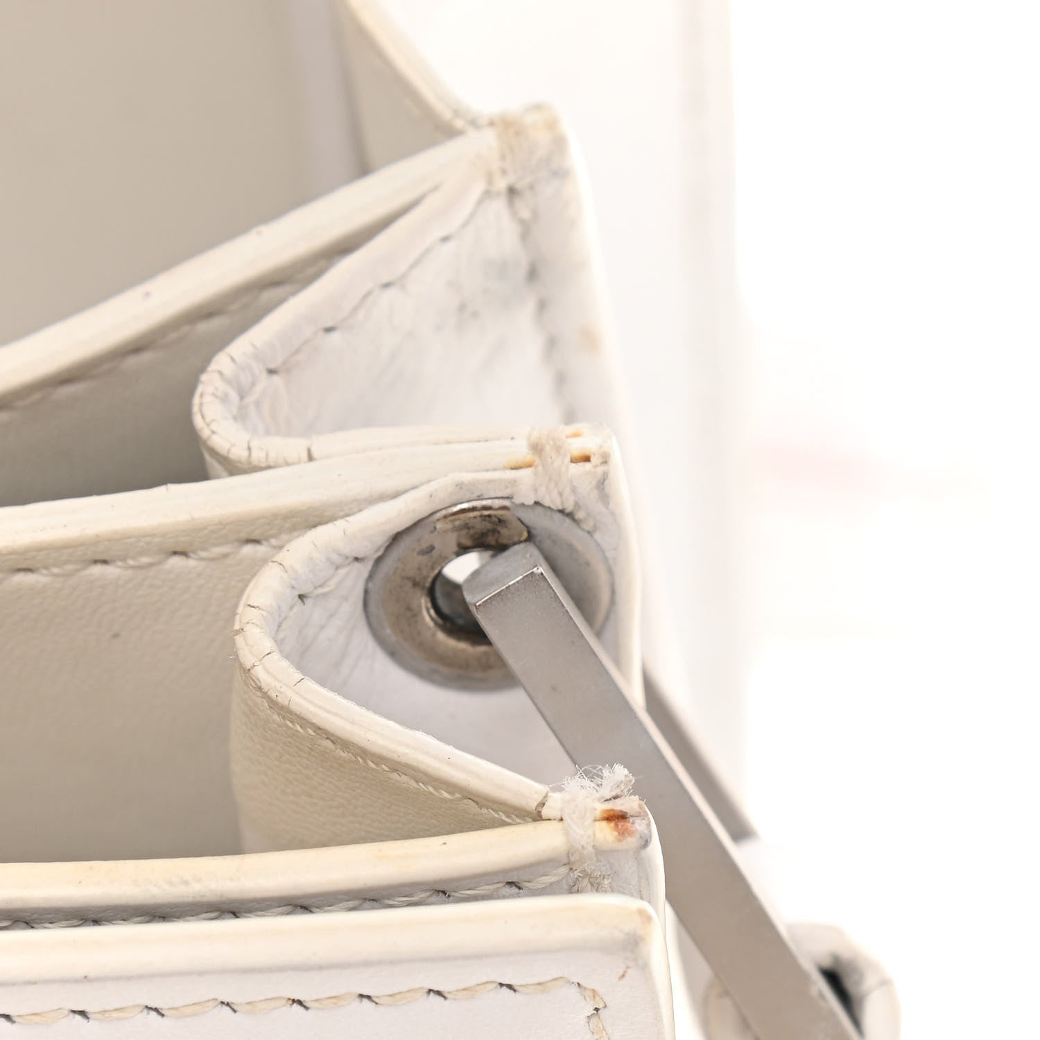 Off-White Calfskin Binder Clip Bag White 14 of 16