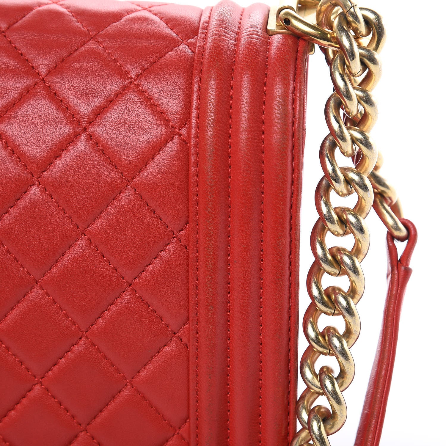 Chanel Lambskin Quilted New Medium Boy Flap Red 16 of 23