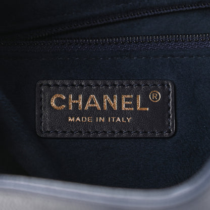 Chanel Caviar Deauville Drawstring Bucket Bag Navy 8 of 10