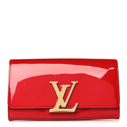Louis Vuitton Patent Louise Clutch Cherry 1 of 7