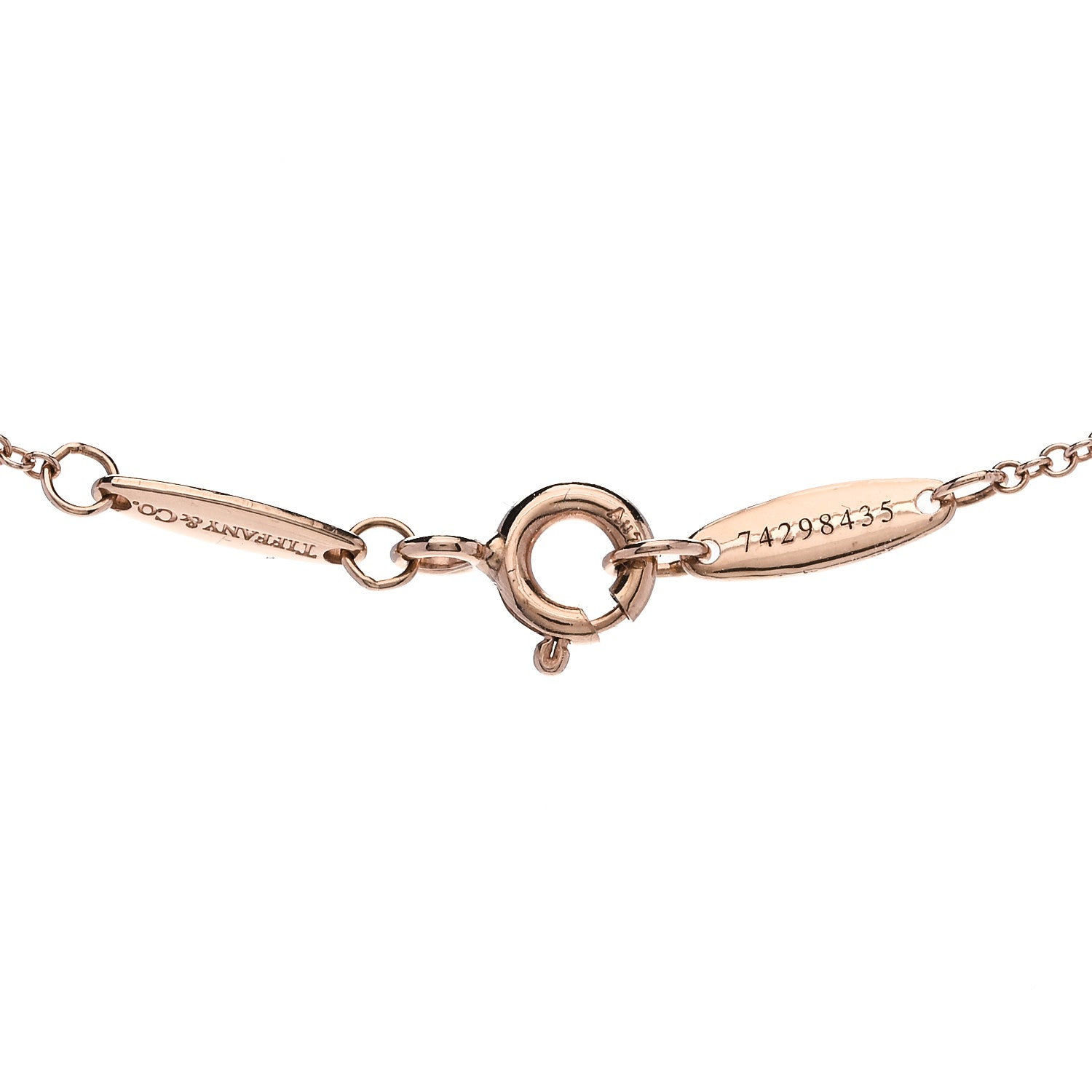 Tiffany 18K Rose Gold Diamond .24ct Elsa Peretti Diamonds by the Yard Pendant Necklace 4 of 6