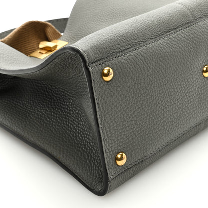 Fendi Cuoio Romano Selleria Bi-Color Medium Peekaboo X-Lite Moon Ghiaia 7 of 8