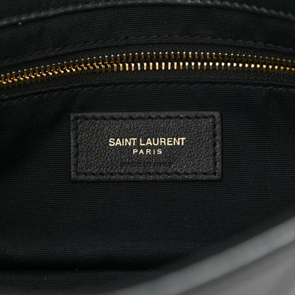 Saint Laurent Lambskin Patchwork Monogram Medium Jamie Baguette Dark Green 9 of 11