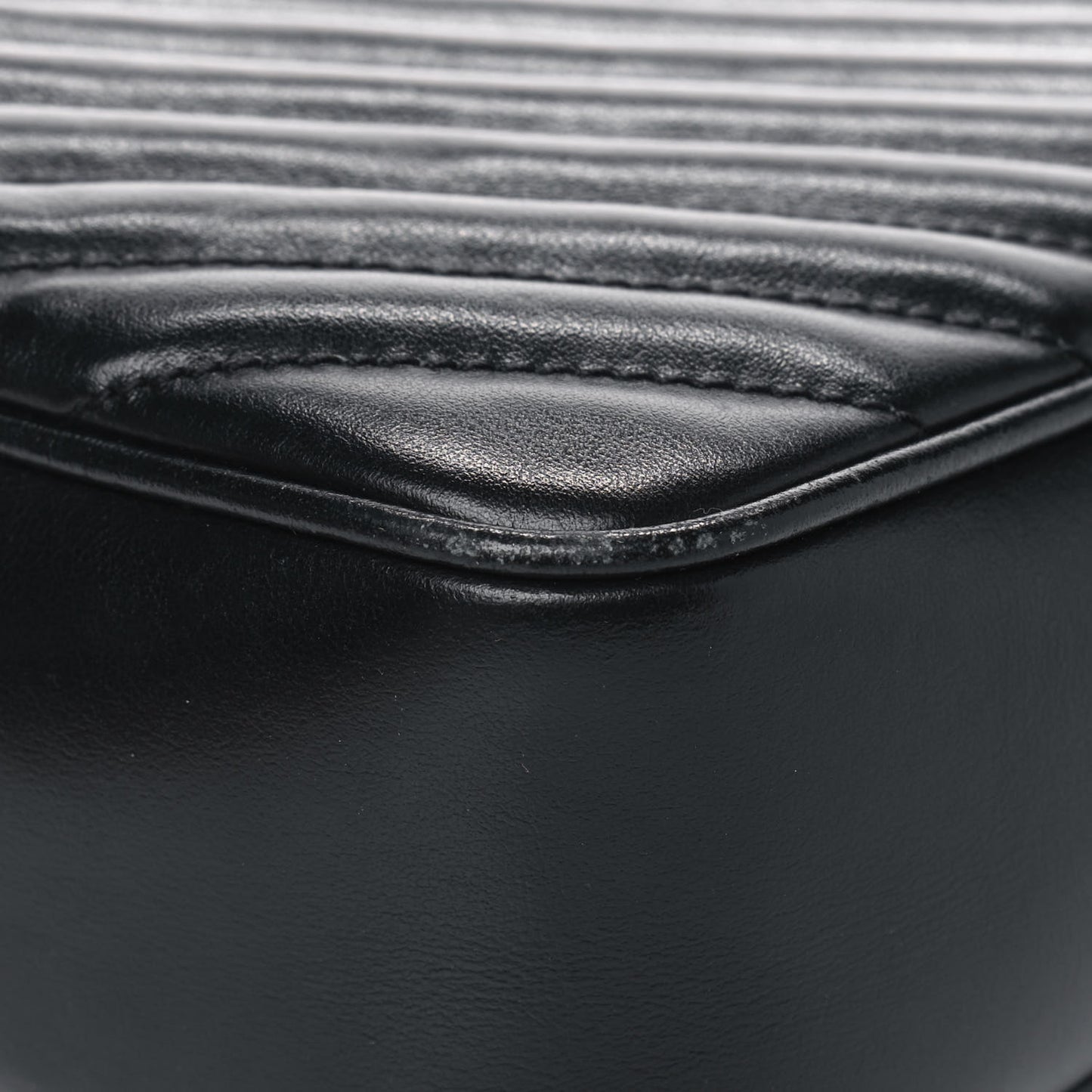 Calfskin Matelasse Monogram Lou Camera Bag Black