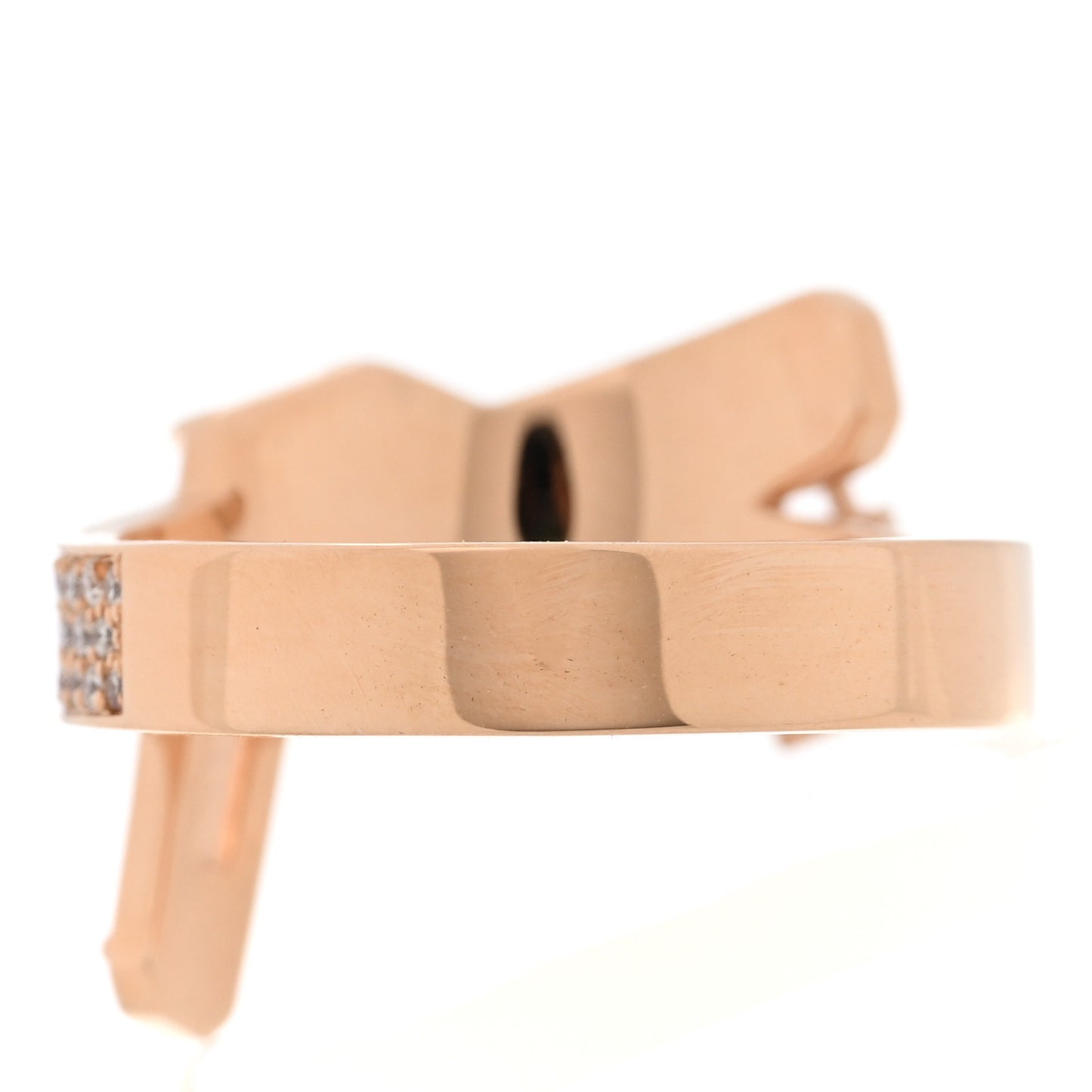 18K Rose Gold Diamond Kelly Gavroche Ring 52 6