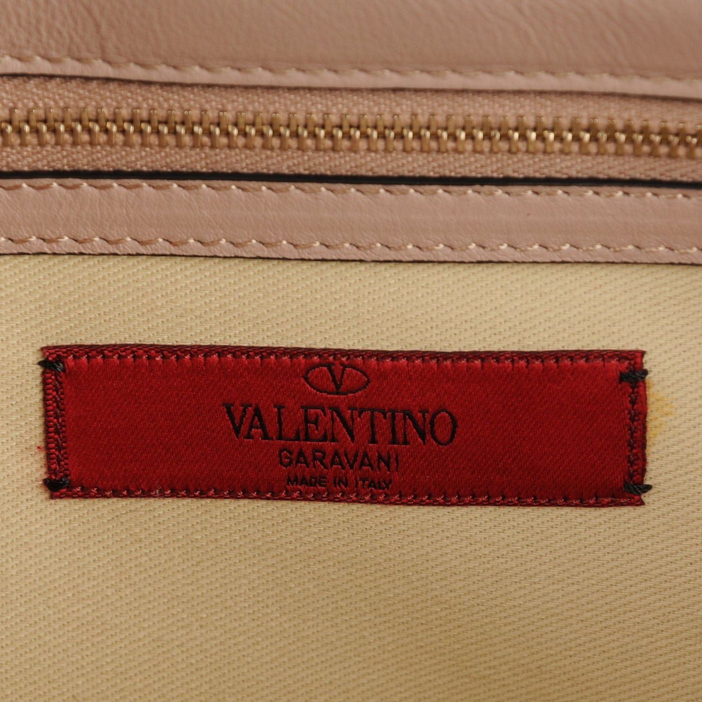 Vitello Medium Glam Lock Rockstud Flap Poudre