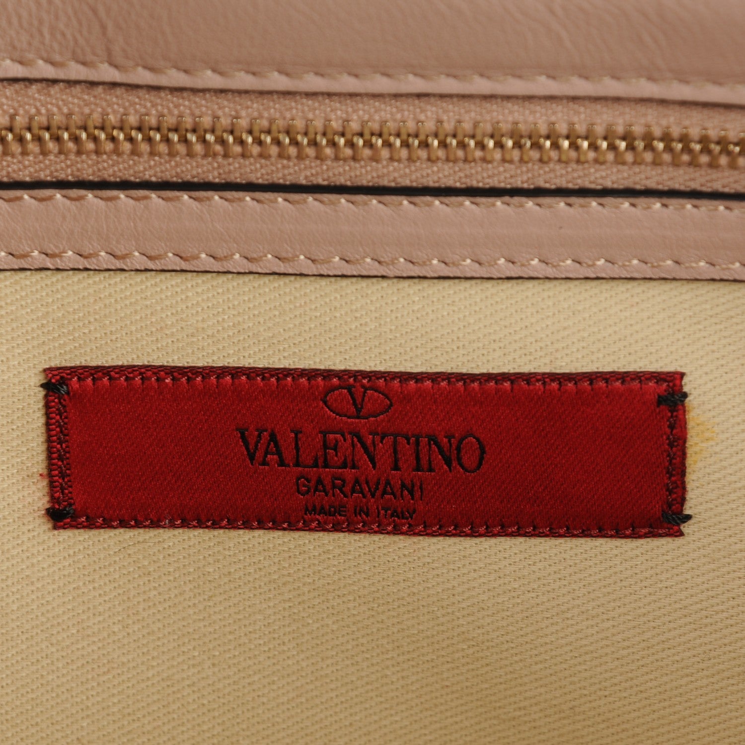 Valentino Garavani Vitello Medium Glam Lock Rockstud Flap Poudre 6 of 7