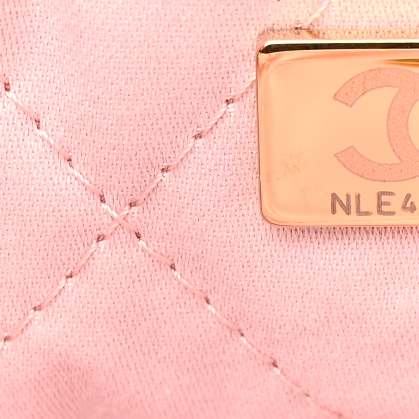 Shiny Calfskin Quilted Small Chanel 22 Light Pink
