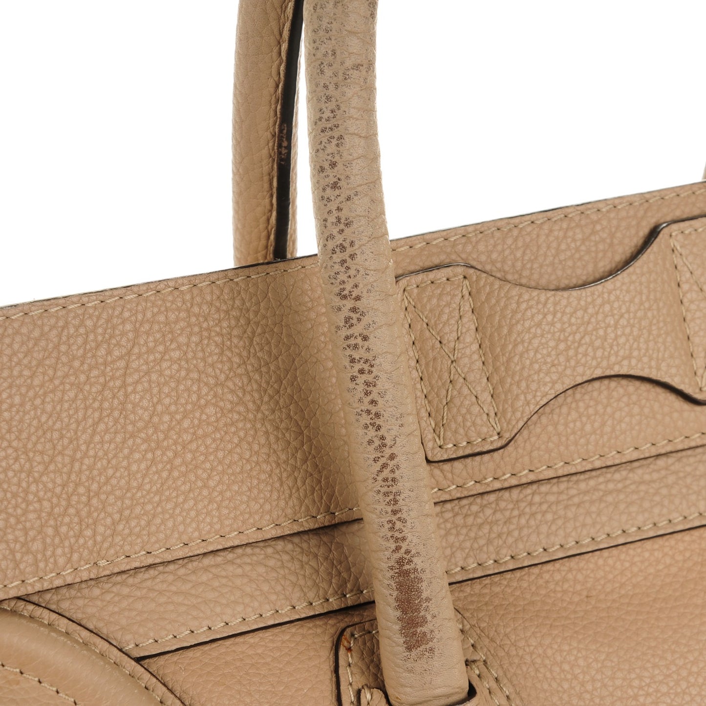 Drummed Calfskin Mini Luggage Dune