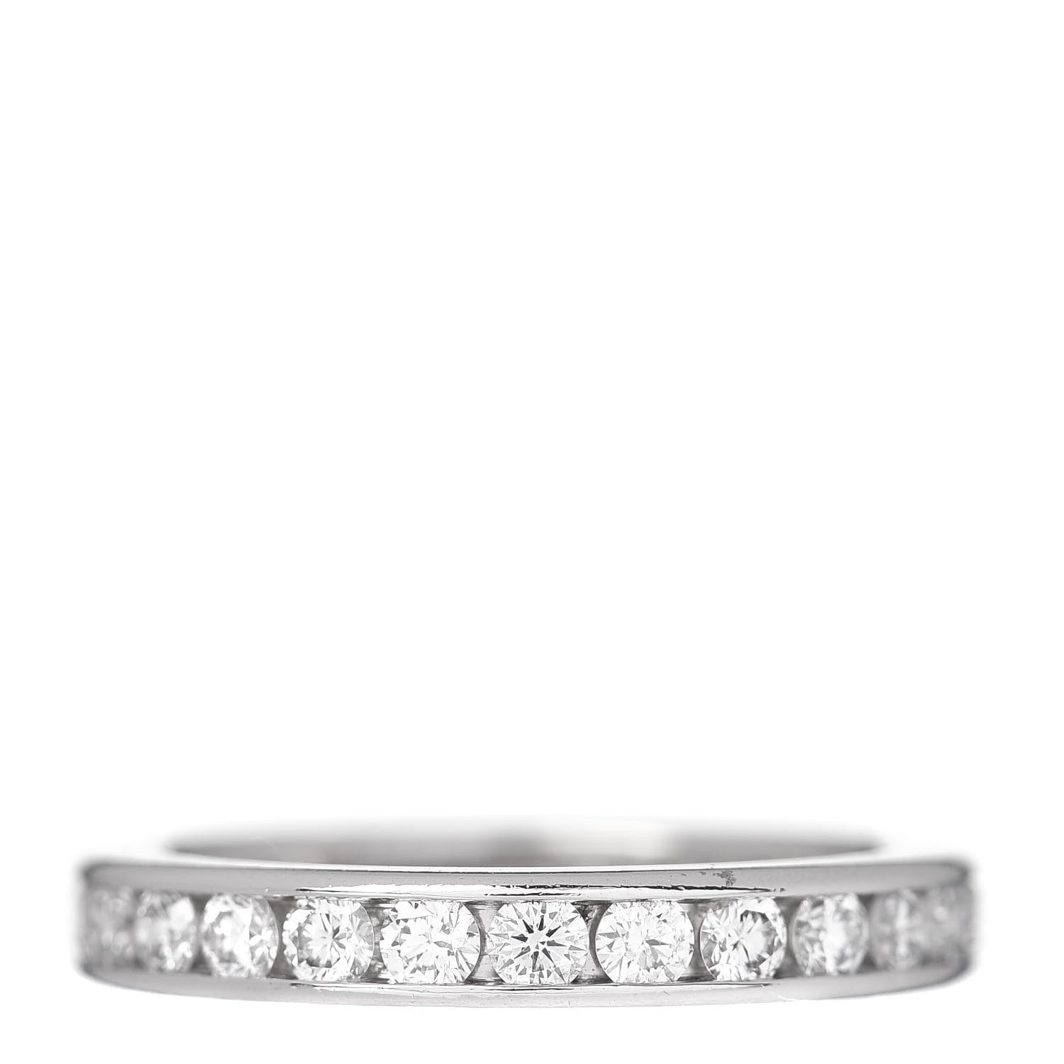 Tiffany Platinum Diamond 3mm Wedding Band Ring 50 5.5 1 of 4