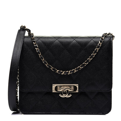 Chanel Caviar Quilted Golden Class Wallet On Chain WOC Black 1 of 14