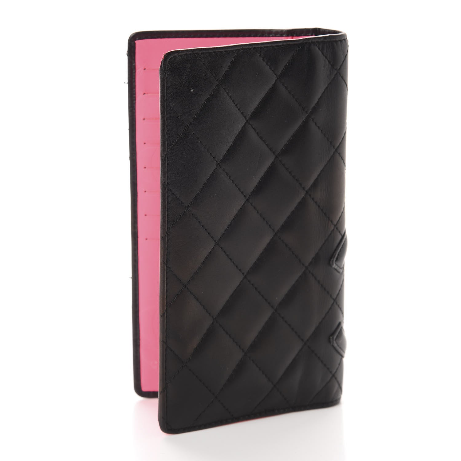 Chanel Calfskin Quilted Cambon Yen Wallet Black 3 of 11