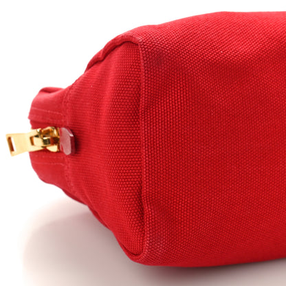 Prada Canvas Canapa Logo Pouch Rosso 7 of 8