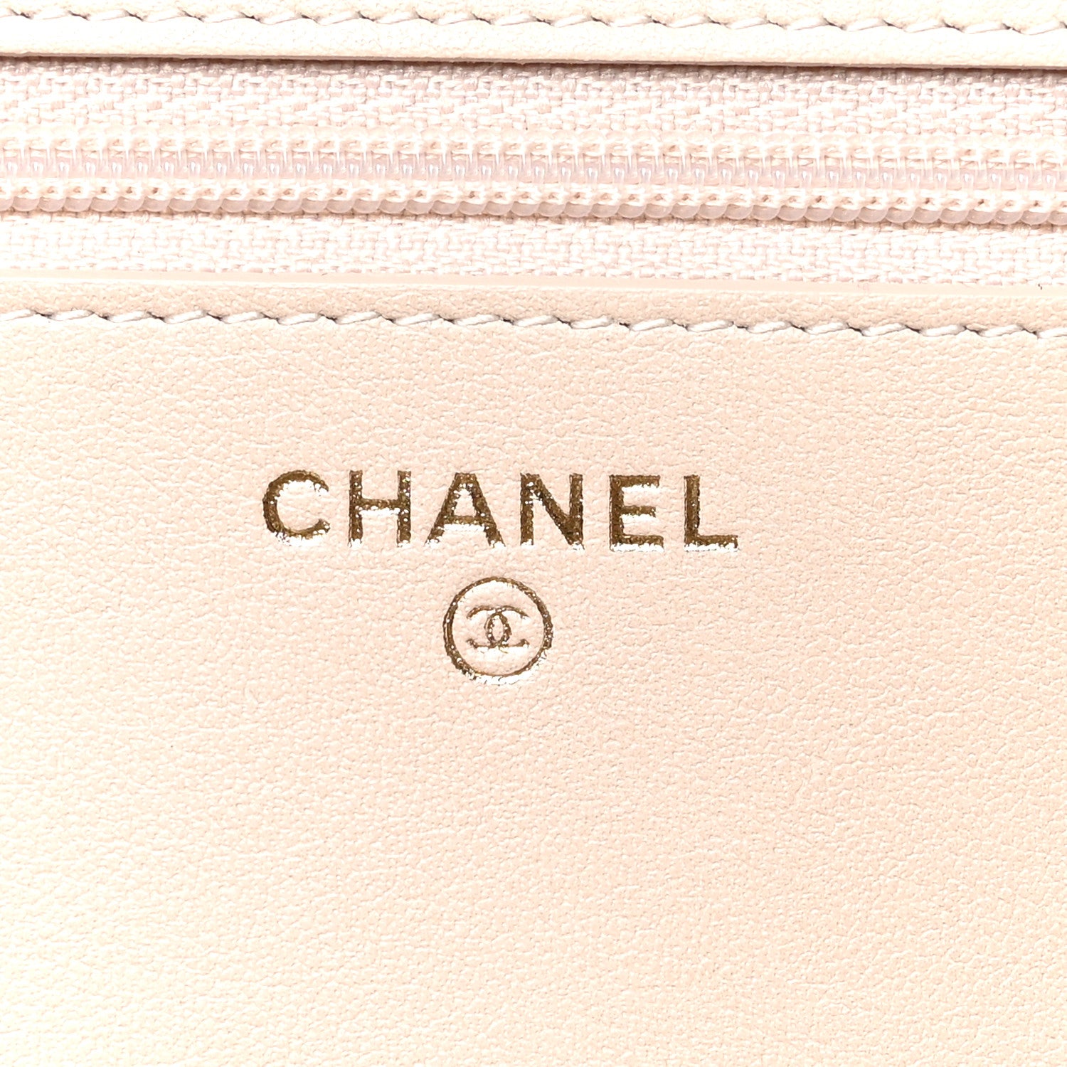 Chanel Caviar Quilted Boy Wallet On Chain WOC Light Beige 7 of 12