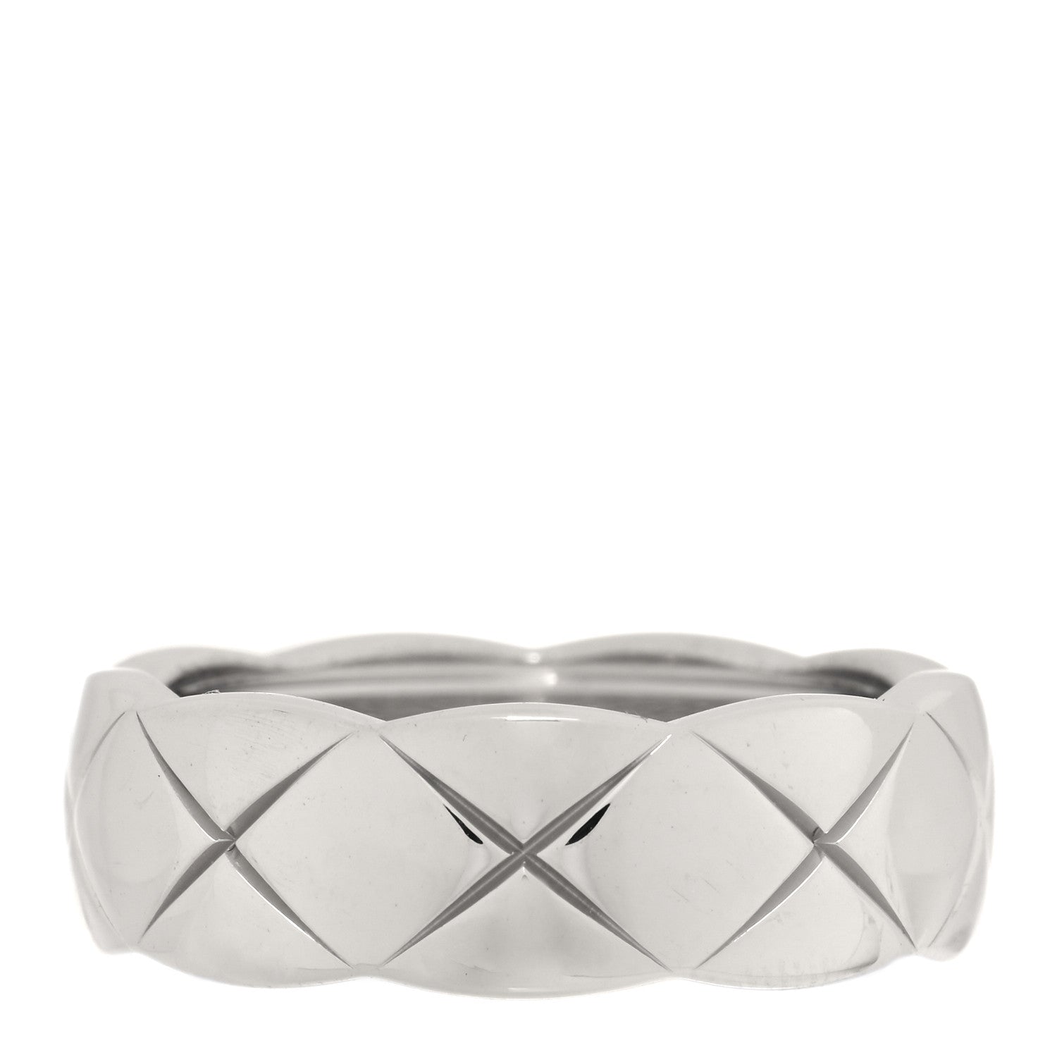 Chanel 18K White Gold Small Coco Crush Ring 54 7 1 of 4
