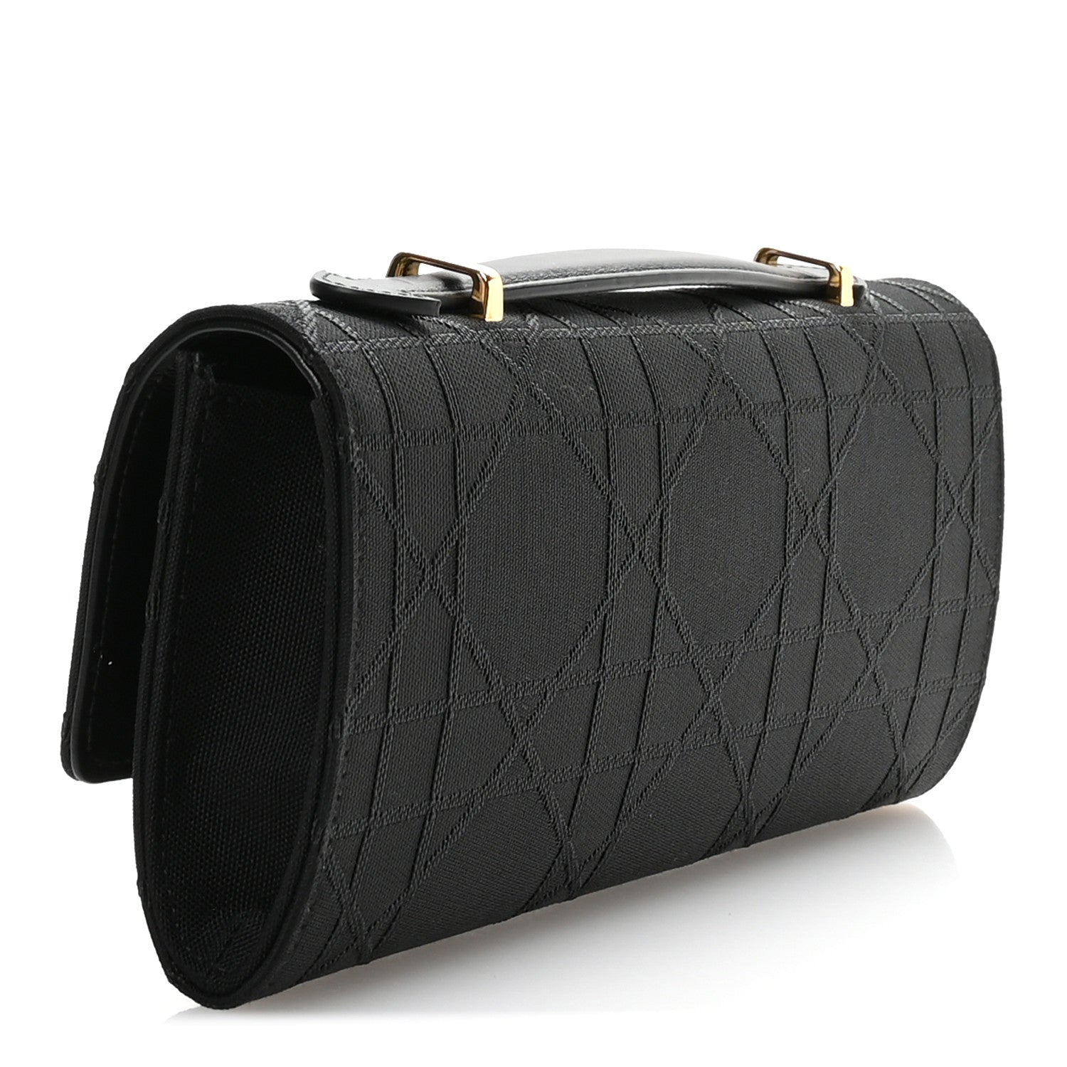 Christian Dior Technical Fabric Macrocannage Miss Caro Top Handle Pouch Black 3 of 8