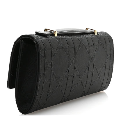 Christian Dior Technical Fabric Macrocannage Miss Caro Top Handle Pouch Black 3 of 8