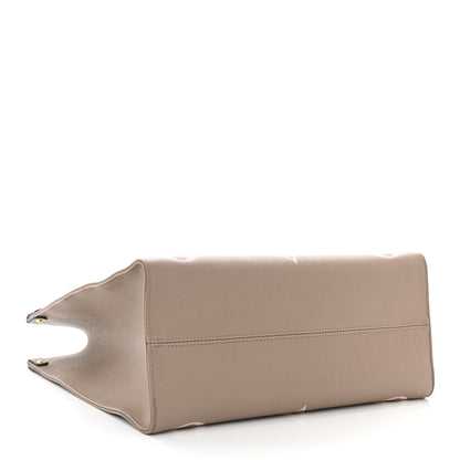 Louis Vuitton Empreinte Monogram Giant Onthego MM Tourterelle Creme 4 of 10