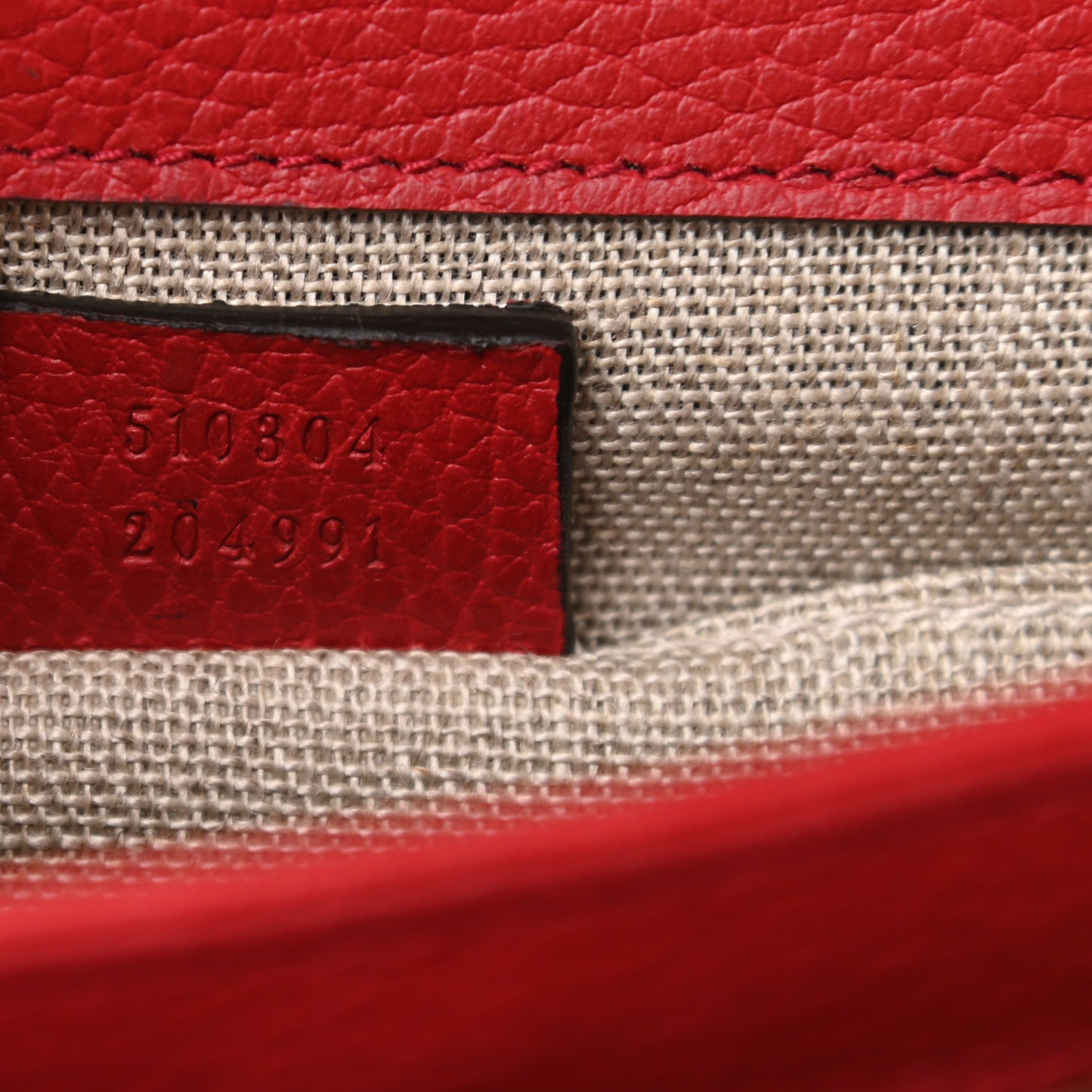 Dollar Calfskin Small Interlocking G Shoulder Bag Red