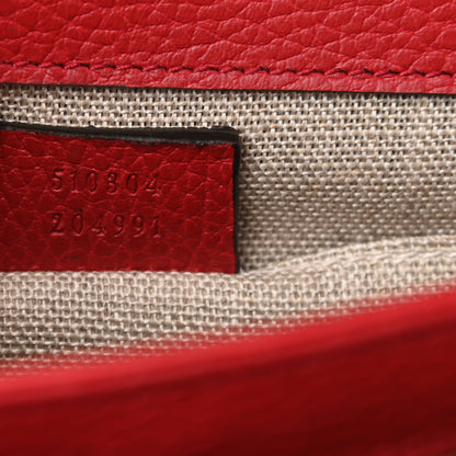 Gucci Dollar Calfskin Small Interlocking G Shoulder Bag Red 7 of 9