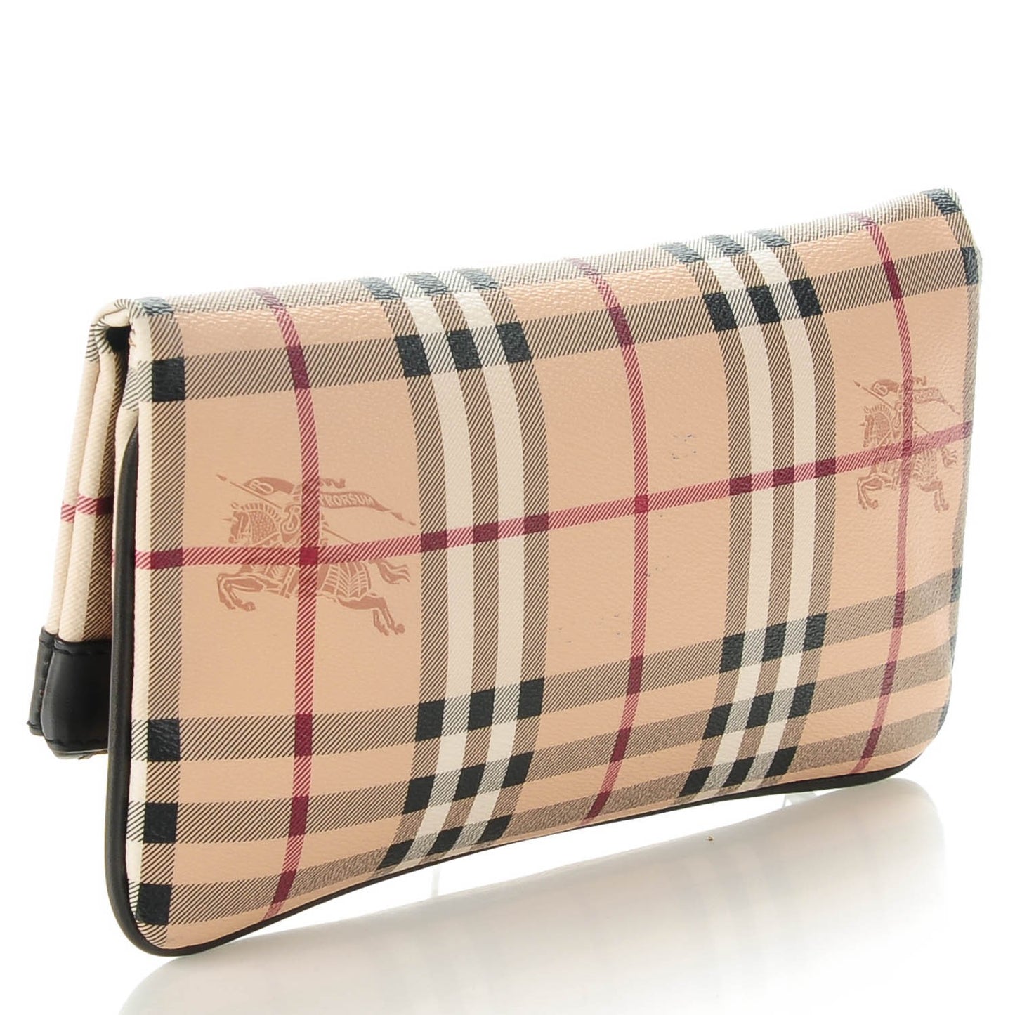 Haymarket Check Adeline Foldover Clutch Brown
