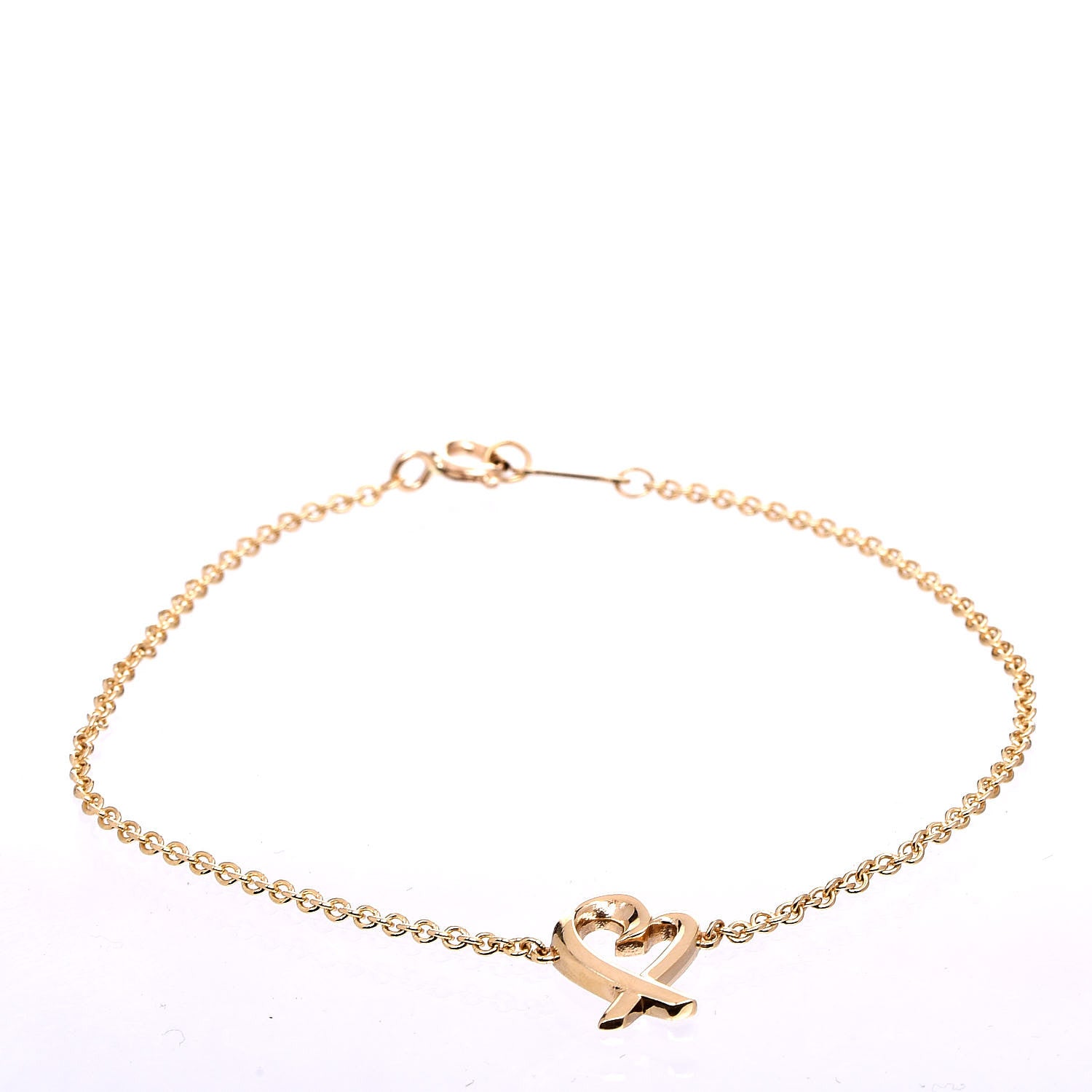 Tiffany 18K Yellow Gold Paloma Picasso Loving Heart Bracelet 1 of 5
