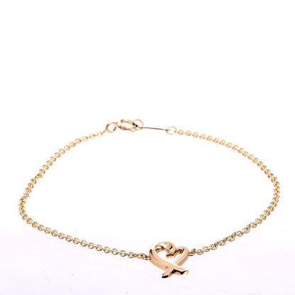 Tiffany 18K Yellow Gold Paloma Picasso Loving Heart Bracelet 1 of 5