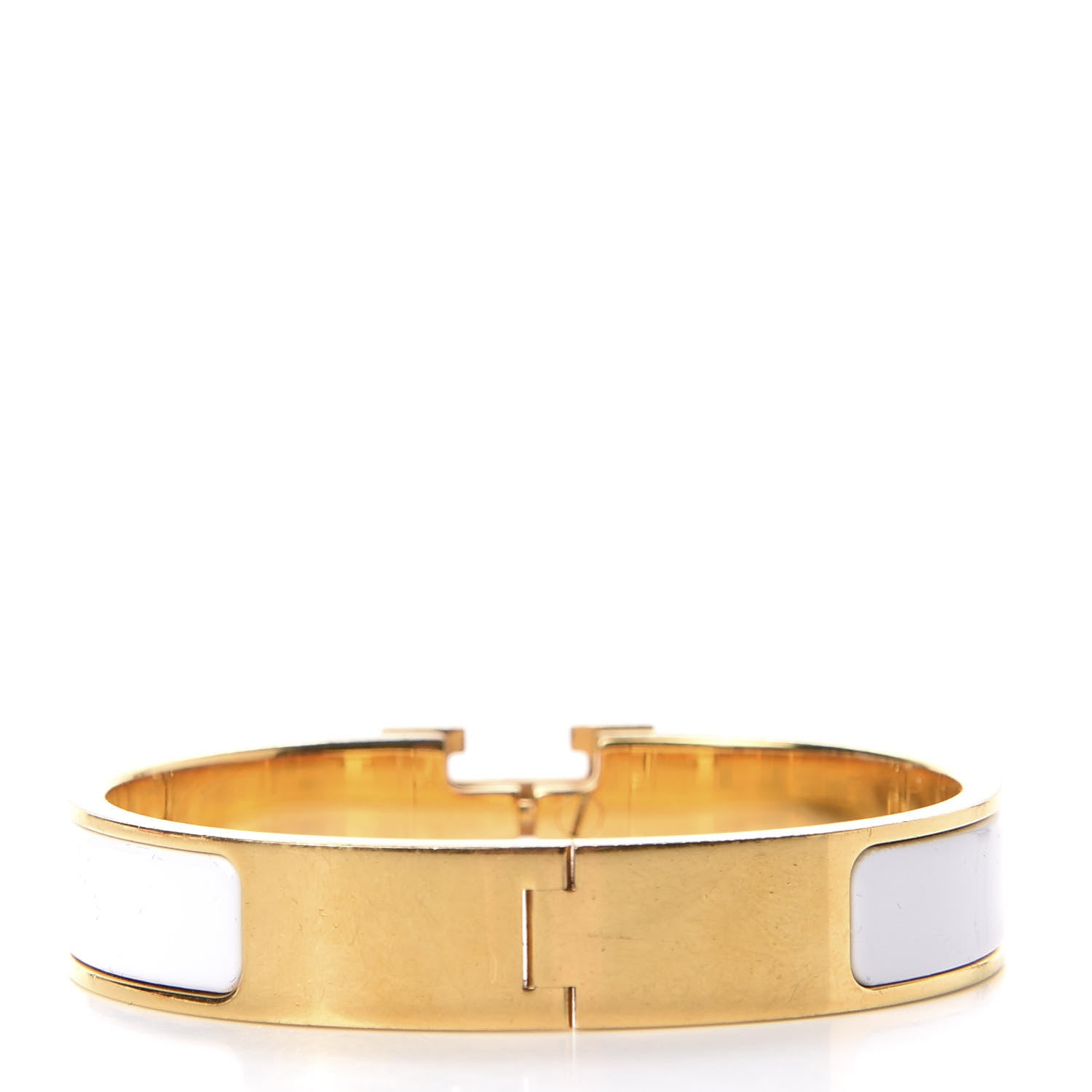 Hermes Enamel Narrow Clic Clac H Bracelet PM White 3 of 8