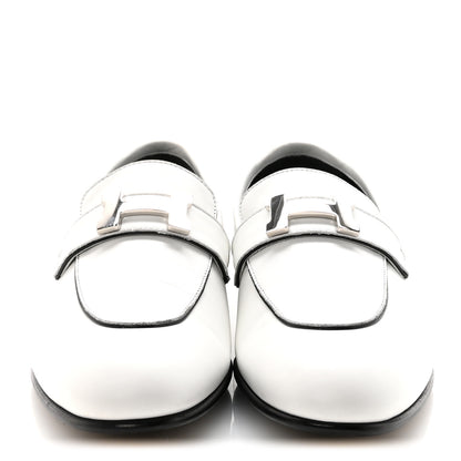 Hermes Calfskin Womens Paris Loafers 37.5 White 3 of 10