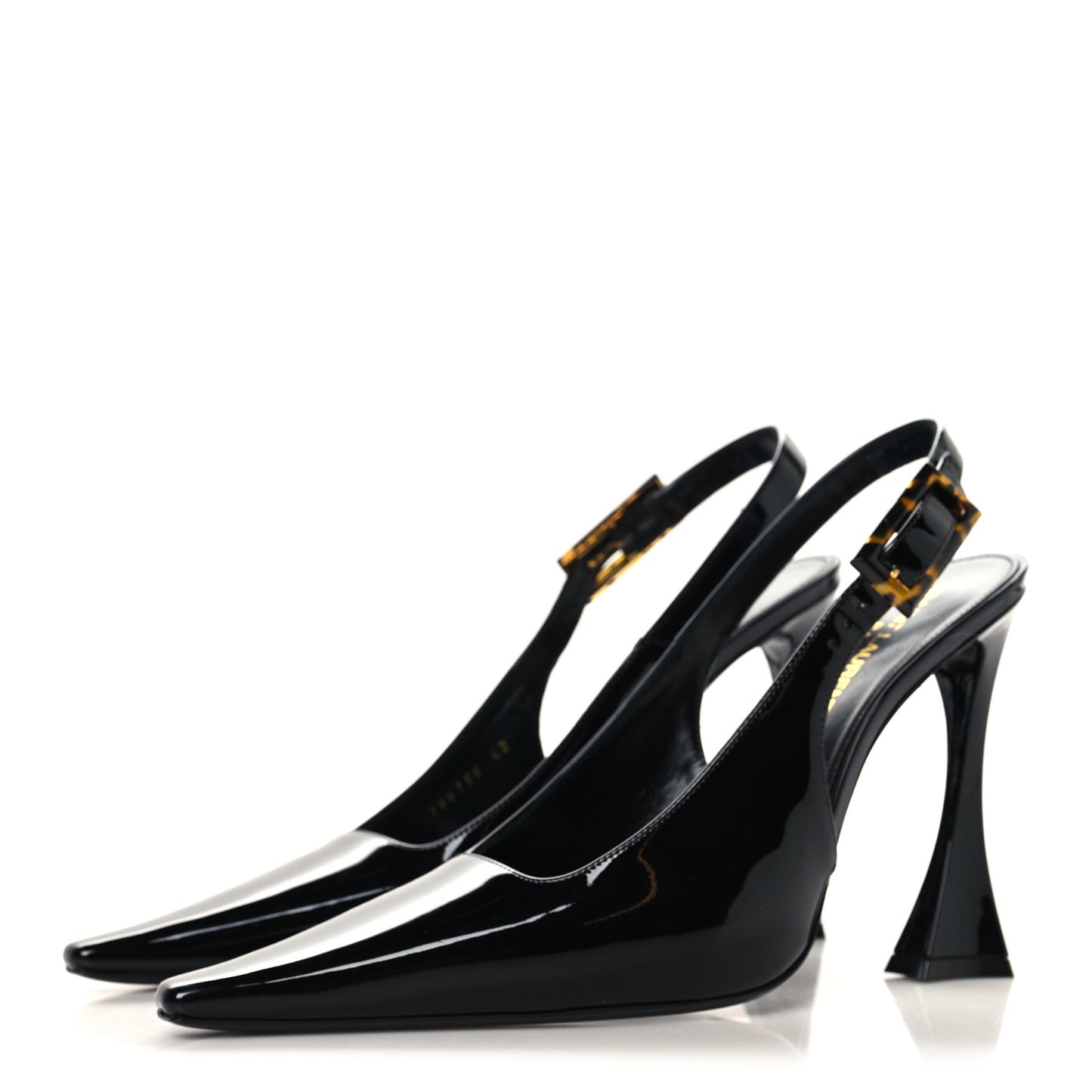 Vernice Gloss Dune 110 Slingback Pumps 40 Black