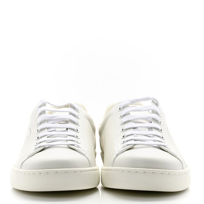 Gucci Calfskin Interlocking G Perforated Mens Ace Sneakers 8 White Grey Sky 2 of 10