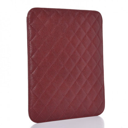 Chanel Caviar Quilted iPad Case Dark Red 3 of 9