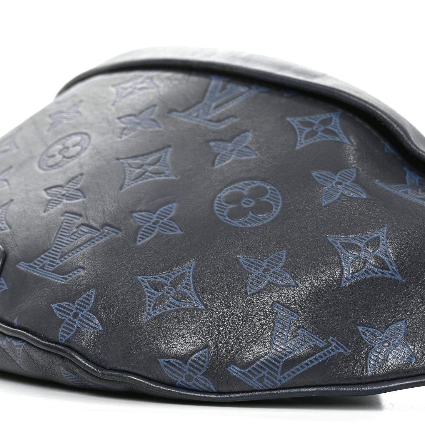 Calfskin Monogram Shadow Discovery Bumbag PM Navy Blue