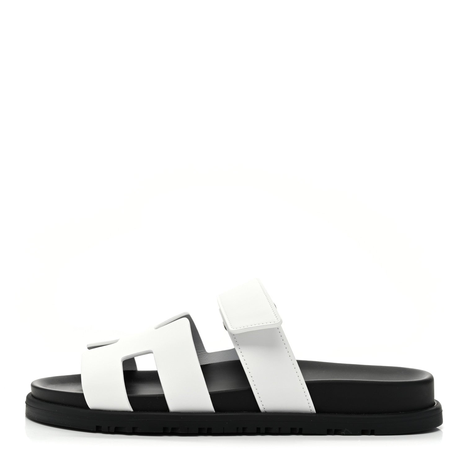 Hermes Calfskin Womens Chypre Sandals 37 White 1 of 9