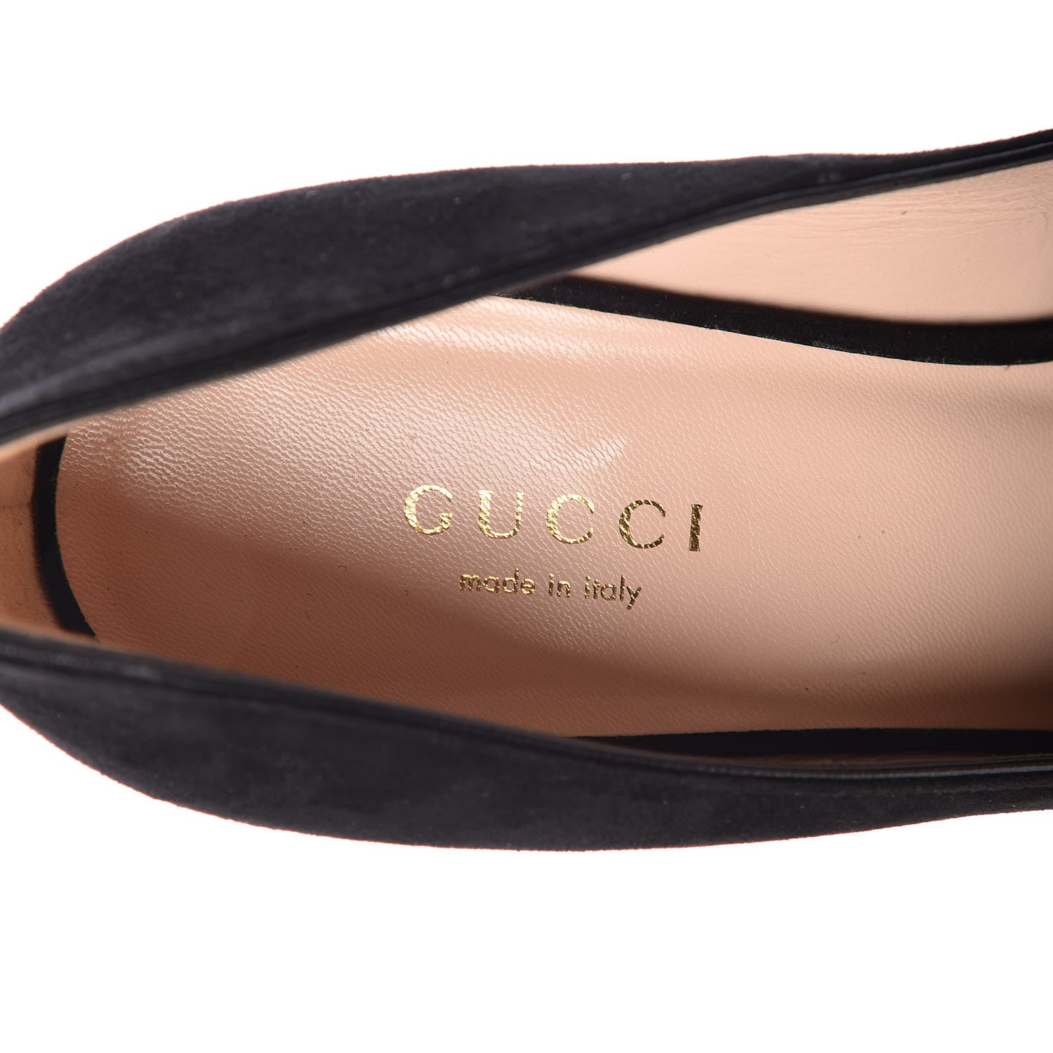 Gucci Kid Scamosciato Pearly GG Marmont Fringe 105mm Loafer Pumps 36.5 Black 7 of 9