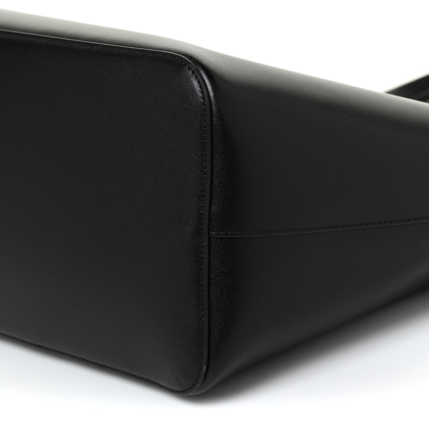 Smooth Calfskin Wing Shopping Bag Black