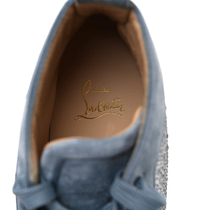 Christian Louboutin Veau Velours Strass Mens Louis Orlato Flat Sneakers 40 Squale 10 of 11