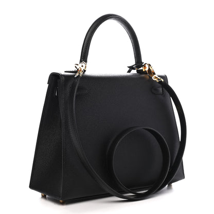 Hermes Epsom Kelly Sellier 25 Black 4 of 19