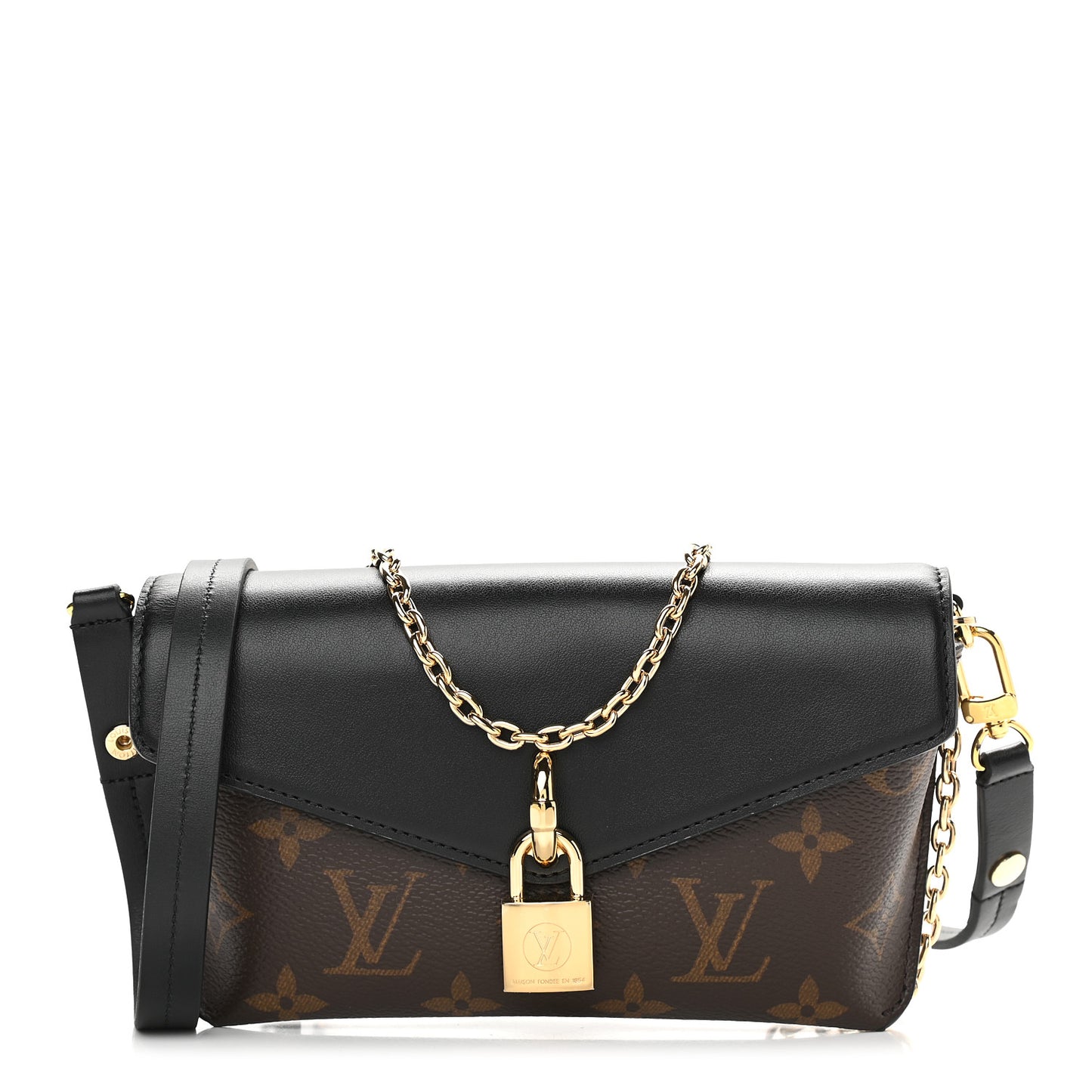Monogram Padlock On Strap Black