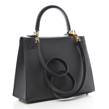 Hermes Epsom Kelly Sellier 25 Black 3 of 38
